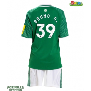 Newcastle United Bruno Guimaraes #39 Bortaställ Barn 2025-26 Kortärmad (+ Korta byxor)